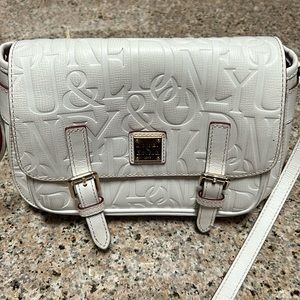 Dooney and Bourke white leather purse.